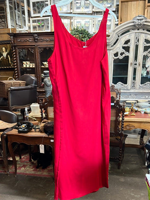 SIMPLE RED SLIP DRESS