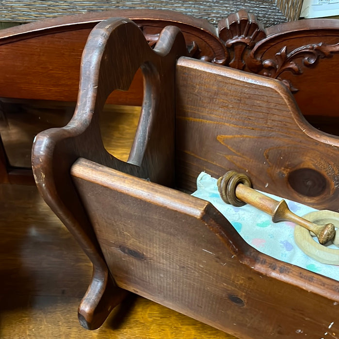 WOOD DOLL CRADLE