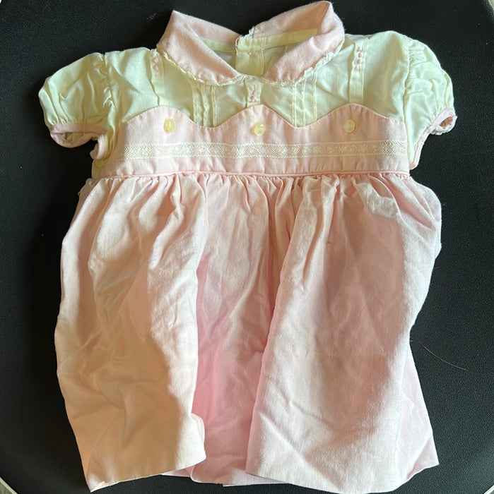 PINK AND CREAM BABY DRESS