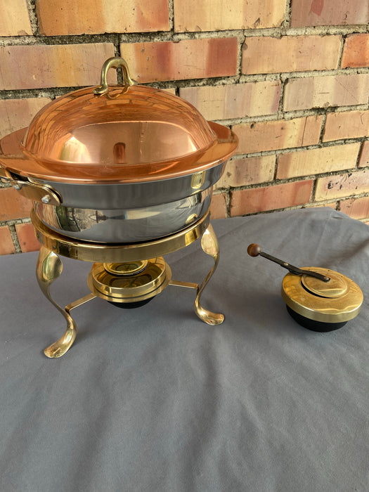 COMPLETE COPPER CHAFFING DISH