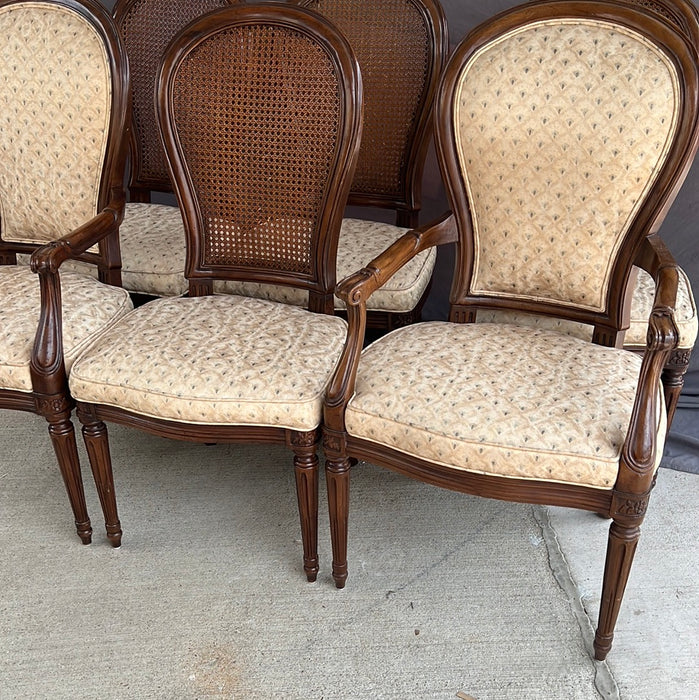 SET OF 6 HENREDON DINING CHAIRS (TWO W/ARMS) LOUIS XV