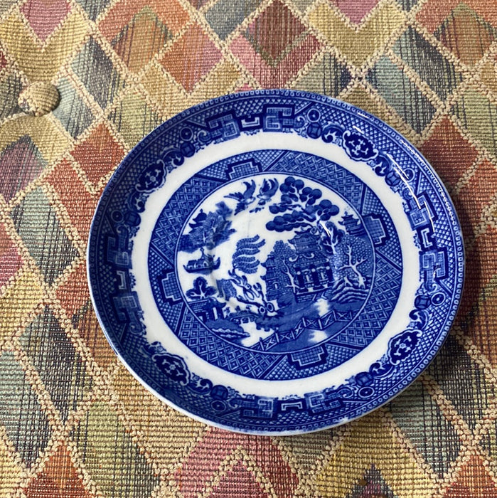 ENGLISH BLUE WILLOW CUP AND SAUCER