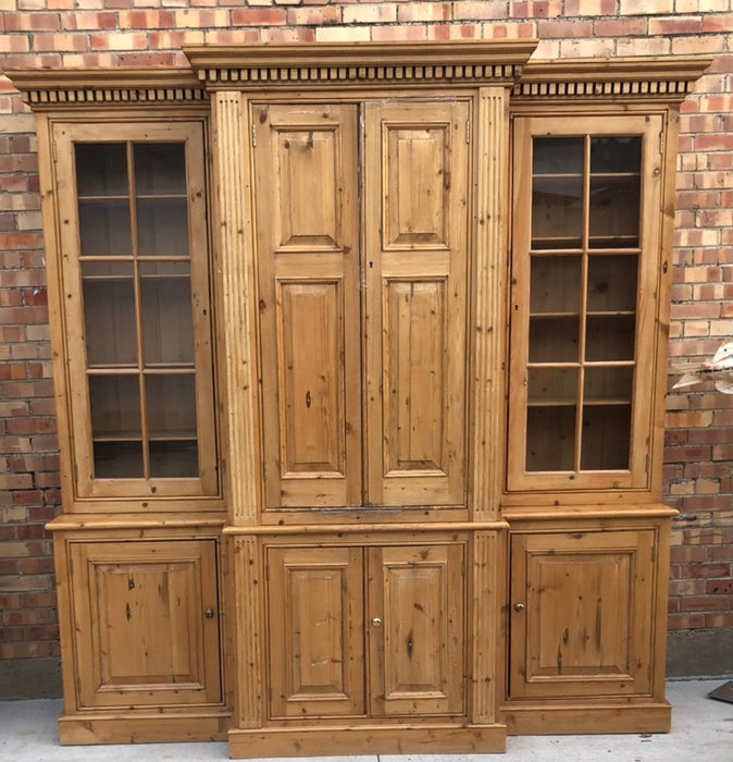 LONG 2 PIECE CABINET OR BREAKFRONT