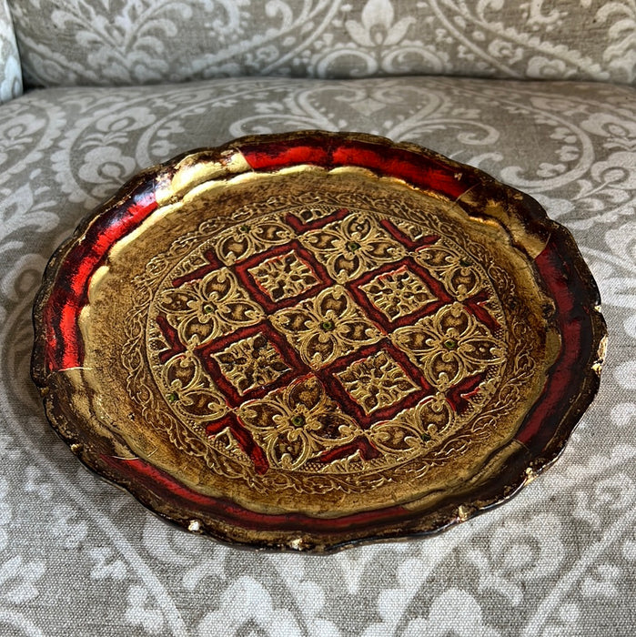 SMALL ROUND FLORENTINE TRAY