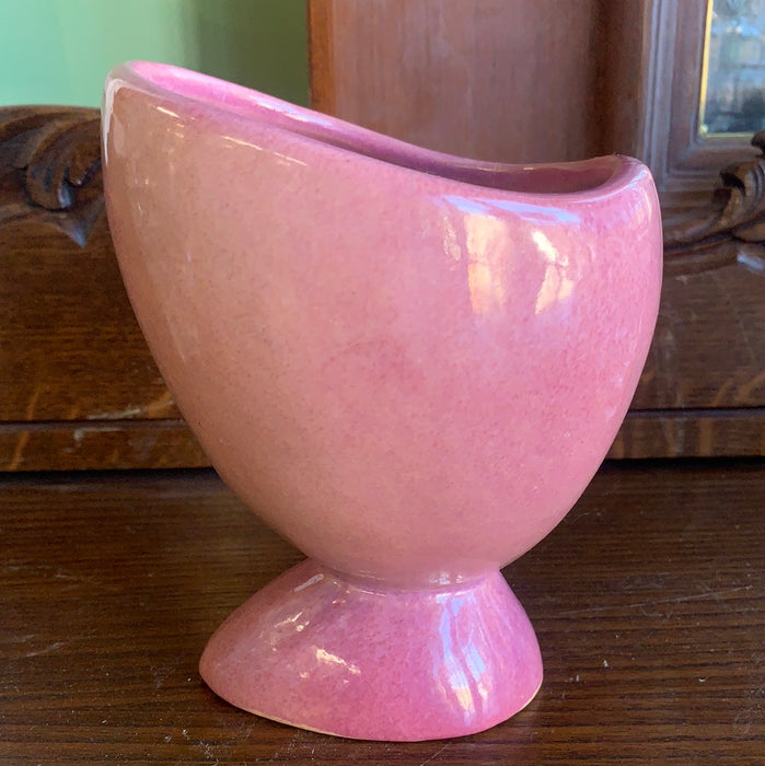 MAUVE PINK ODD SHAPED PLANTER - REPAIRED
