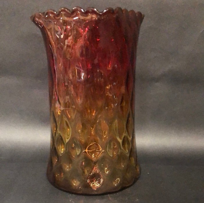 HANDBLOWN AMBERINA VASE