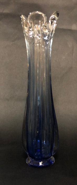 BLUE GLASS BUD VASE