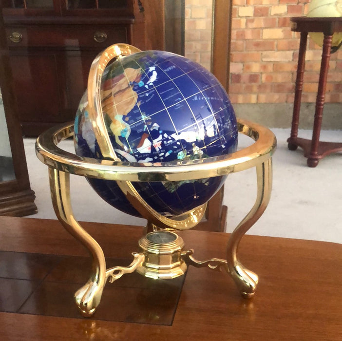 COLORFUL TABLE TOP GLOBE MADE FROM STONE