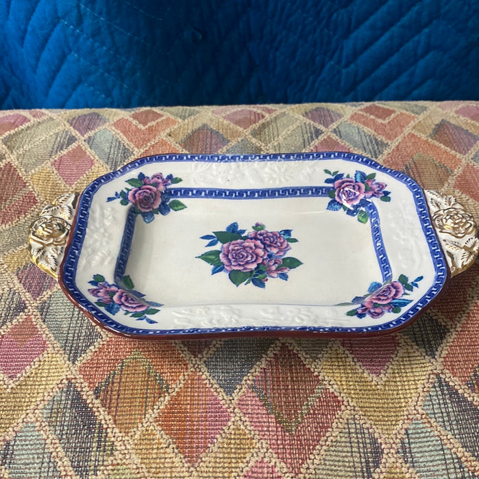 AS IS SMALL COPELAND SPODE SAUCE TUREEN WITH LADLE AND UNDERPLATE