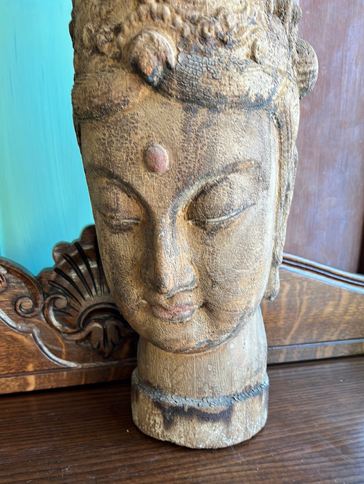 LARGE CARVED QUAN YIN HEAD