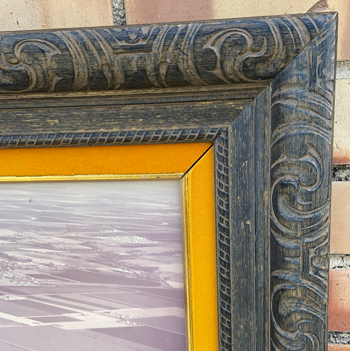 CARVED 16" X 20" WOOD FRAME (WITH AERIAL PHOTO)