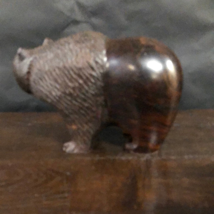 CARVED ROSEWOOD BEAR FIGURE