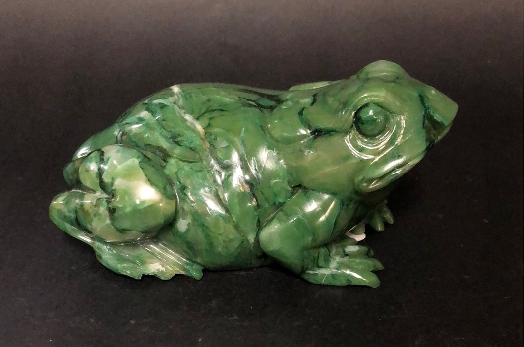 AS FOUND GREEN STONE FROG