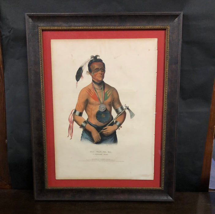 NICELY FRAMED AND MATTED INDIAN PRINT