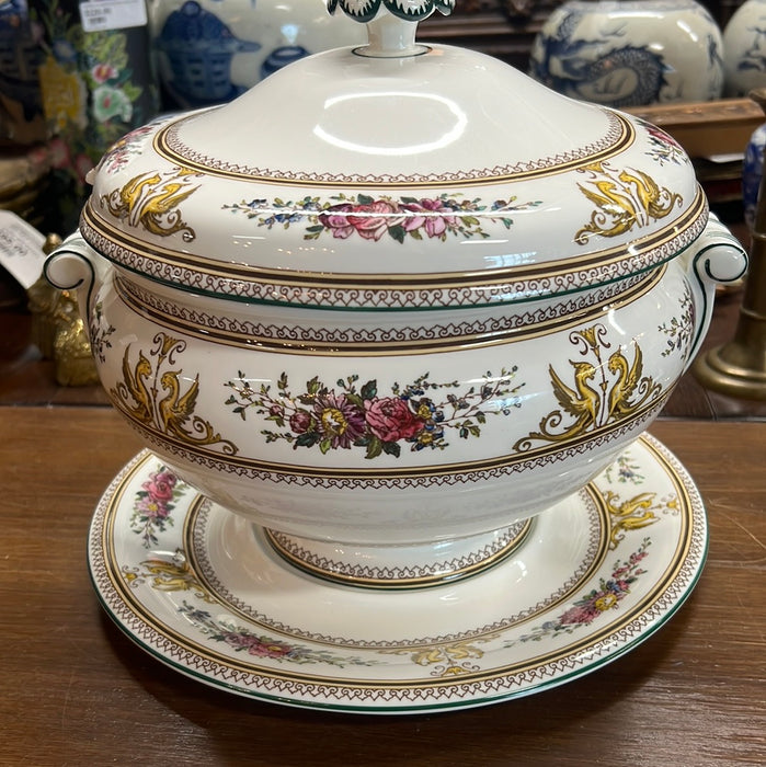 WEDGWOOD TUREEN ON PLATE