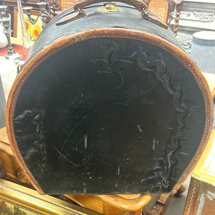 AS FOUND LEATHER HAT BOX