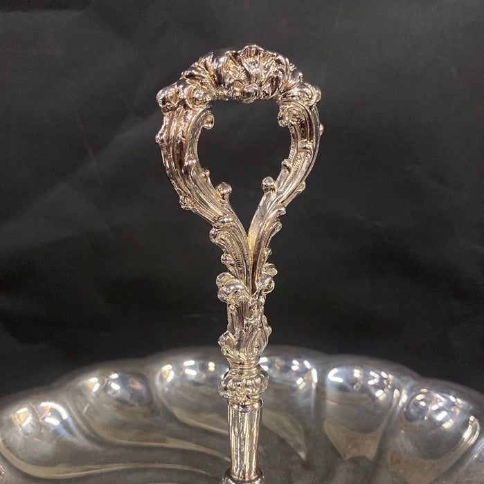 SILVERPLATE 2 TIER ROUND TRAY