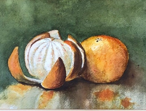 SMALL WATERCOLOR OF ORANGES