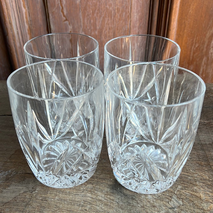 SET OF 4 GLASS TUMBLERS