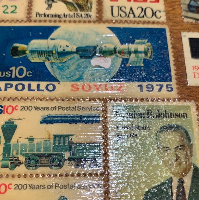VINTAGE STAMPS TRAY