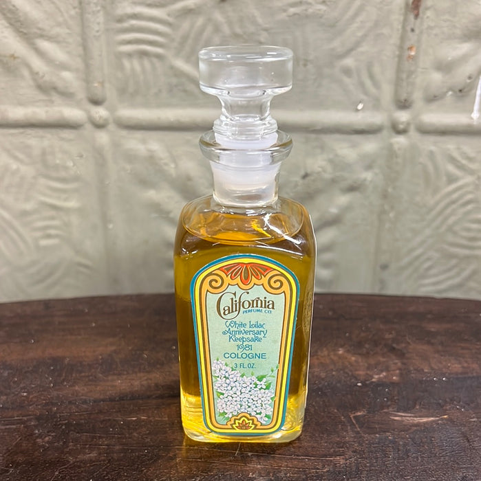 AVON CALIFORNIA PERFUME 1981 WHITE LILAC ANNIVERSARY KEEPSAKE