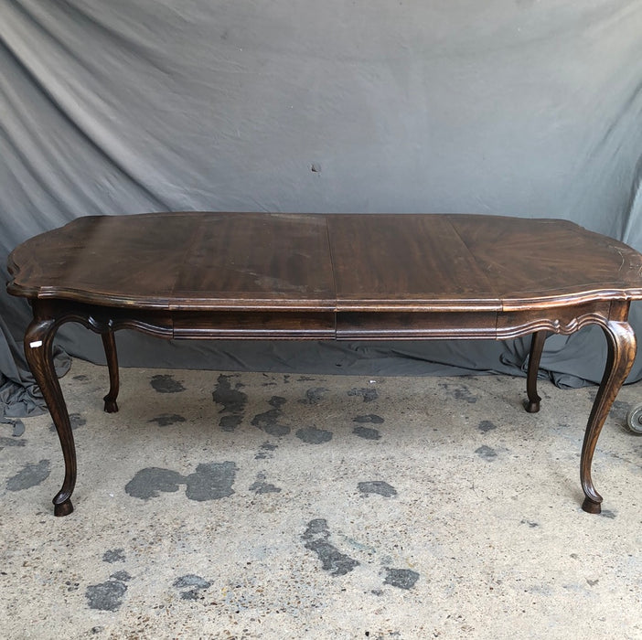 LOUIS XV BURL WALNUT DINING TABLE