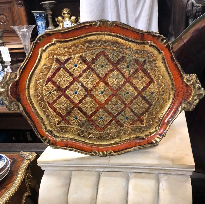 ORANGE MEDIUM FLORENTINE TRAY