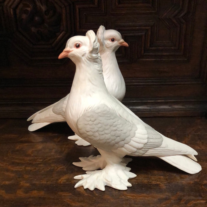 BOEHM LARGE FEATHER FOOTED PIGEONS