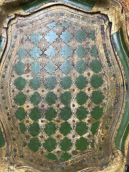 SMALL GREEN FLORENTINE TRAY
