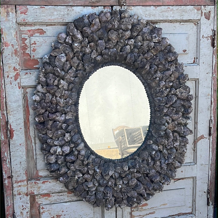 OYSTER SHELL OVAL MIRROR