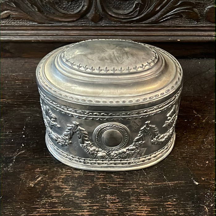 LOUIS XVI OVAL METAL BOX
