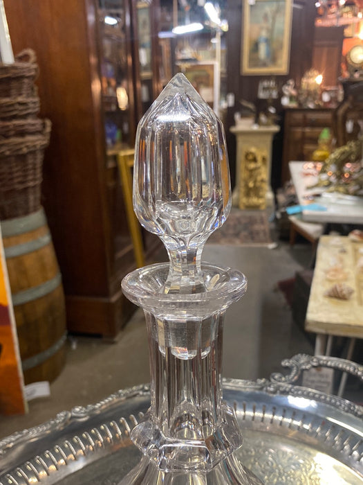 TALL 19TH CENTURY DECANTER AND STOPPER