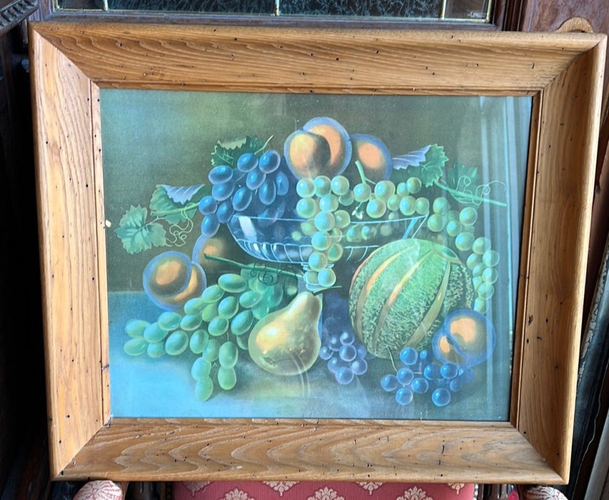 WOOD FRAMED COLORFUL FRUIT PRINT