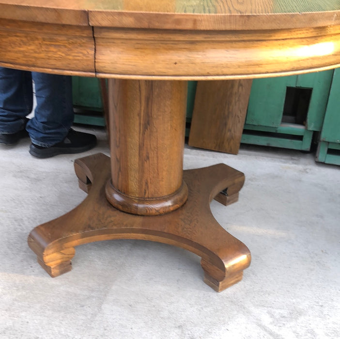 EMPIRE OAK 48" ROUND TABLE WITH 3 LEAVES