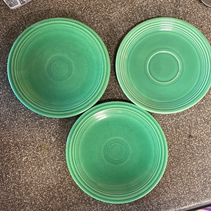 GREEN FIESTA BREAD AND BUTTER PLATES EACH