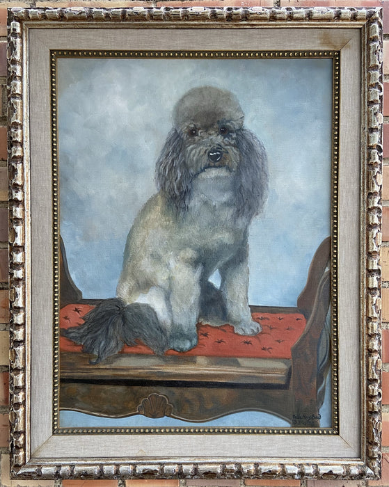 ORIGINAL OIL PAINTING OF POODLE