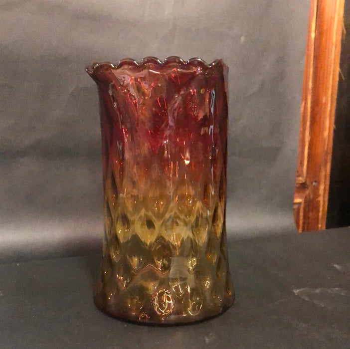 HANDBLOWN AMBERINA VASE