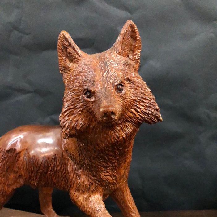 CARVED RED FOX