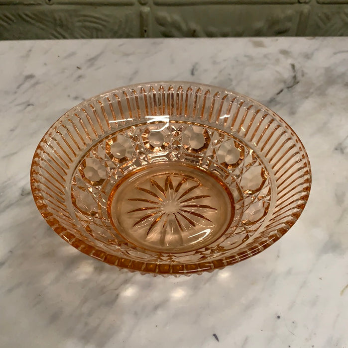 PINK DEPRESSION GLASS SMALL CATCH ALL BOWL