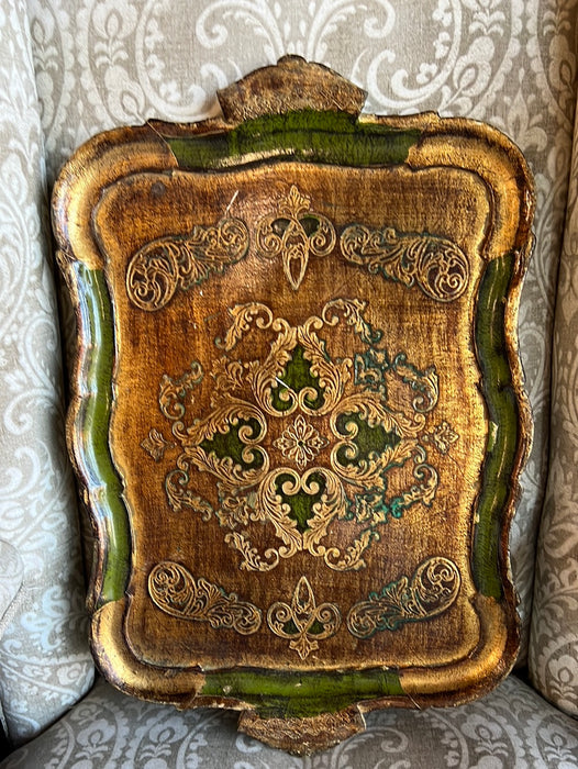 LARGE RECTANGULAR FLORENTINE TRAY