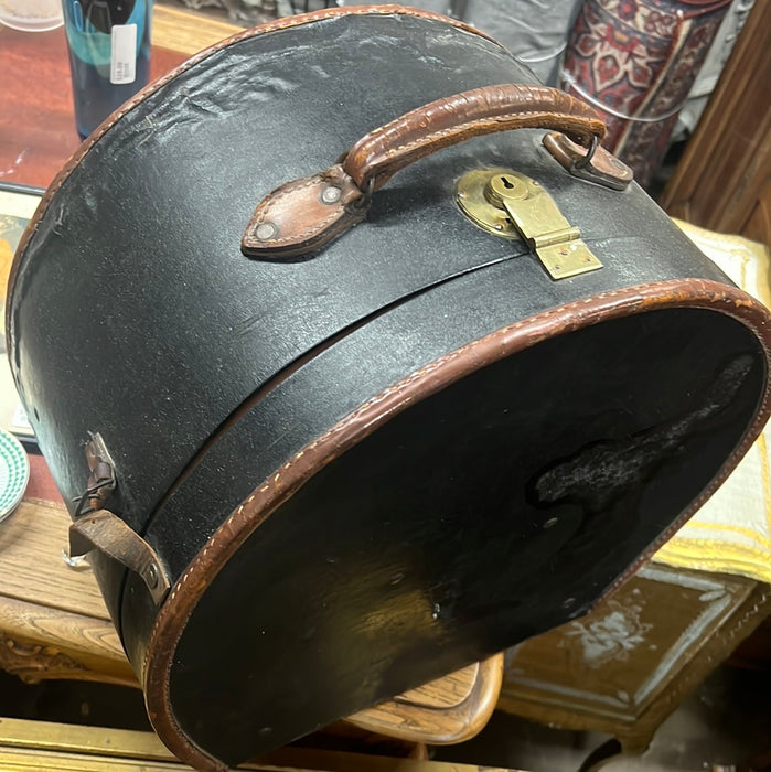 AS FOUND LEATHER HAT BOX