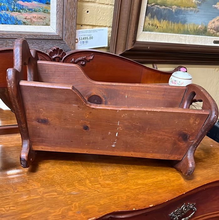 WOOD DOLL CRADLE