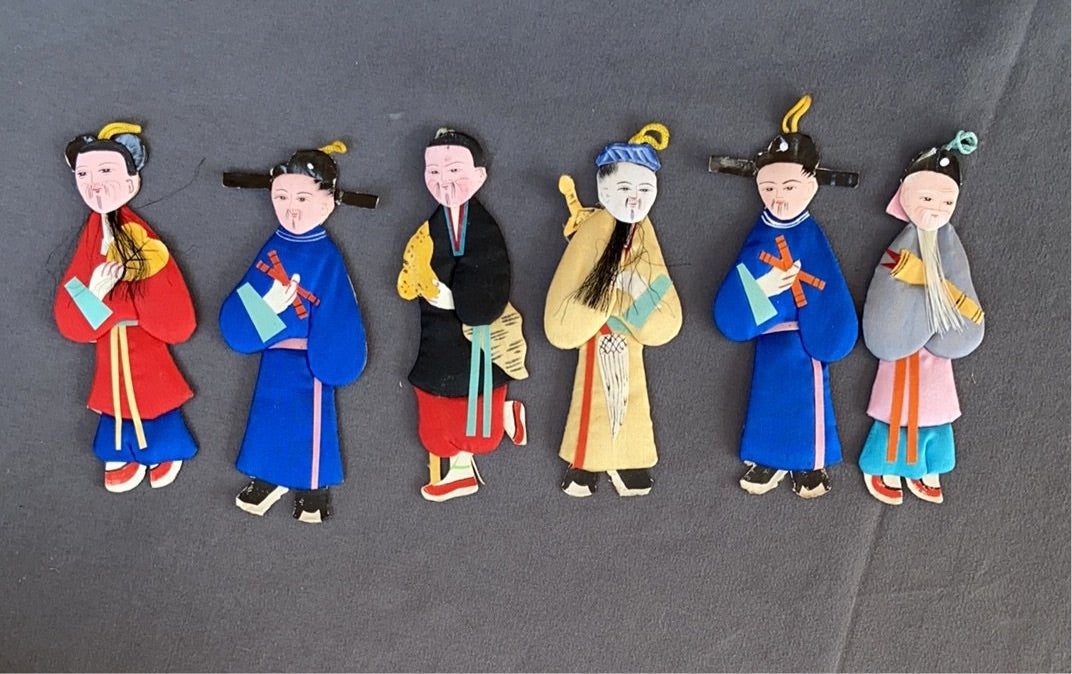 FABRIC CHINESE FIGURES SET IN BOX