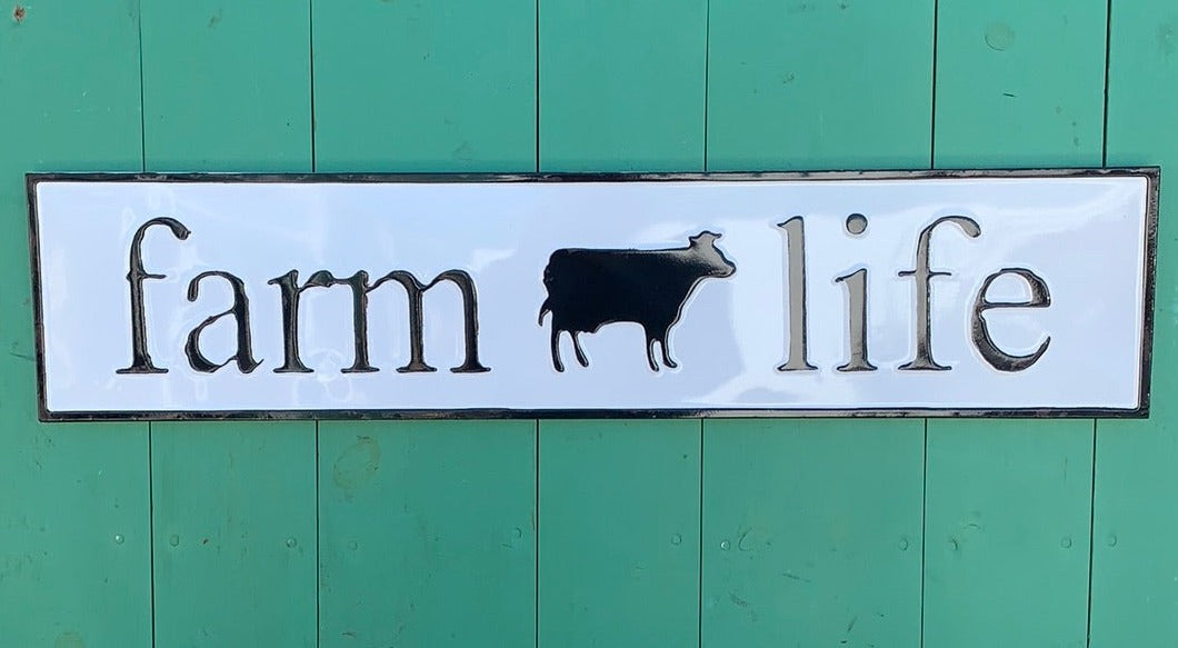 FARM LIFE TIN SIGN