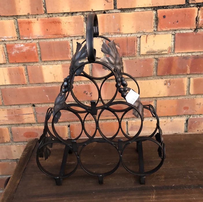SMALL 5 BOTTLE IRON WINE RACK