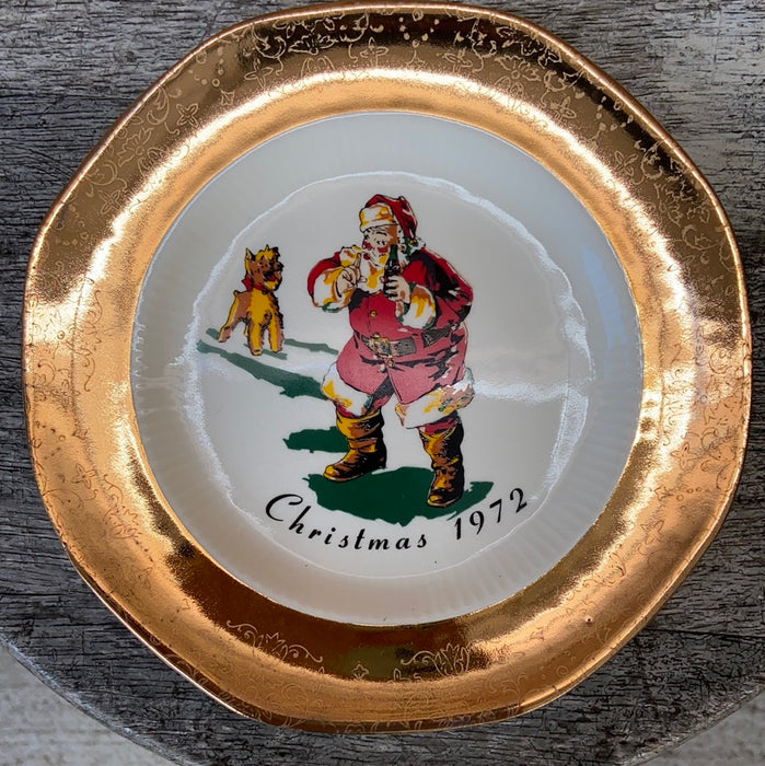 1972 CHRISTMAS COCA COLA SANTA PLATE 511/1000