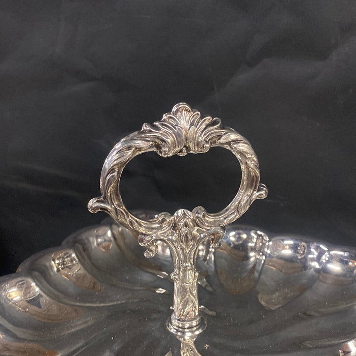 SILVERPLATE  2 TIER SQUARE TRAY