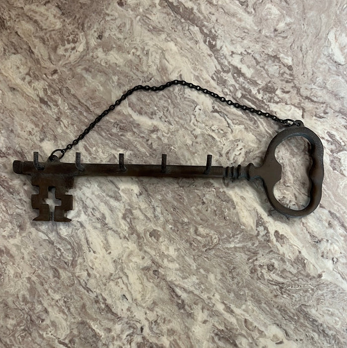 BRASS HANGING KEY SHAPED KEY HOLDER