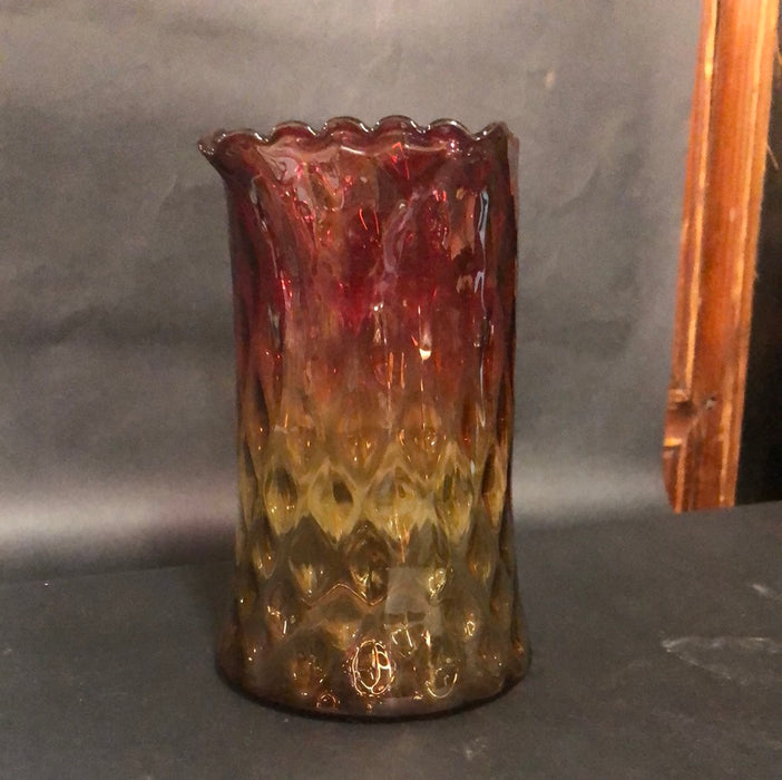 HANDBLOWN AMBERINA VASE