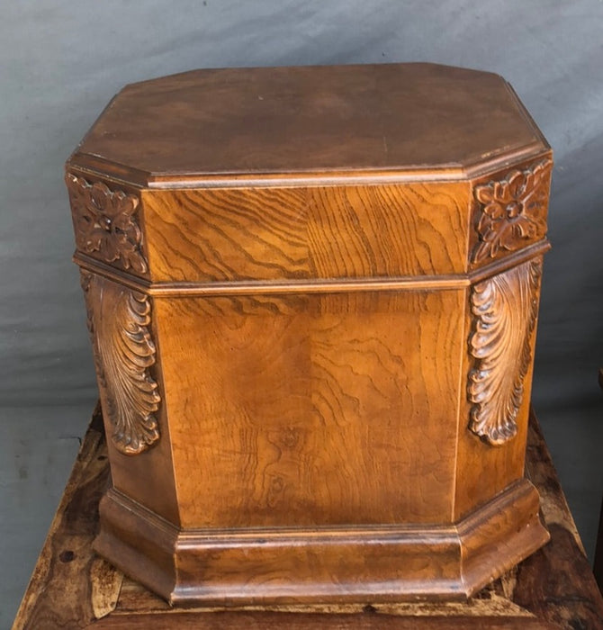 SMALL WALNUT OCTAGON STAND